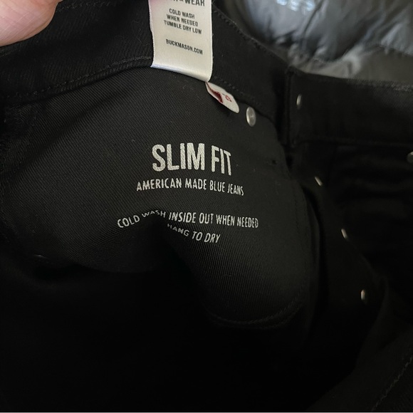 Buck Mason Black Denim Stretch Slim Jeans - Picture 7 of 7